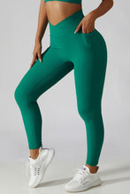 Load image into Gallery viewer, Crossover Waist Seamless Yoga Leggings
