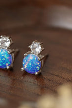 Load image into Gallery viewer, 4-Prong Opal Stud Earrings
