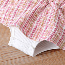Load image into Gallery viewer, Baby Girl Tweed Faux Layered Bodysuit Dress

