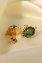 Load image into Gallery viewer, 18K Gold Plated Natural Stone Stud Earrings

