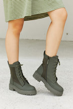 Load image into Gallery viewer, Weeboo City Mood Lug Sole Lace-Up Combat Booties
