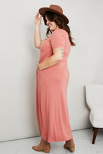 Load image into Gallery viewer, Zenana Full Size Short Sleeve V-Neck T-Shirt Dress with Pockets
