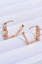 Load image into Gallery viewer, 925 Sterling Silver Rectangle Natural Moonstone Earrings
