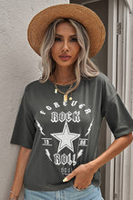 Load image into Gallery viewer, Forever Rock And Roll Graphic Crop Top
