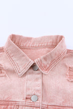 Load image into Gallery viewer, Distressed Fringe Detail Denim Jacket
