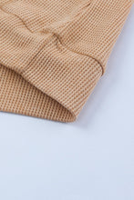 Load image into Gallery viewer, Waffle-Knit Drawstring Hoodie with Kangaroo Pocket
