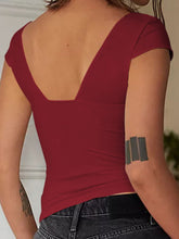 Load image into Gallery viewer, Sweetheart Neck Short Sleeve Top
