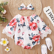 Baby Girl Bell Sleeve Bodysuit with Bow