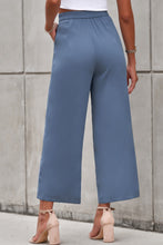 Load image into Gallery viewer, Pleated Detail Wide Leg Pants with Pockets
