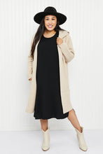 Load image into Gallery viewer, Zenana Jet Lagged Hooded Open Front Cardigan

