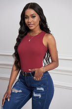 Load image into Gallery viewer, Round Neck Ribbed Tank Top
