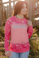 MAMA Rhinestone Tie-Dye Sweatshirt