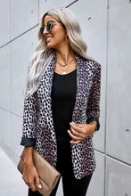 Load image into Gallery viewer, Leopard Print Open Front Blazer
