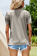 Load image into Gallery viewer, Short Petal Sleeve Crewneck Top
