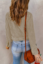 Load image into Gallery viewer, Belted Zip-Up Corduroy Jacket
