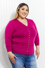Load image into Gallery viewer, Zenana Sweetest Kiss Full Size Button-Front Cardigan
