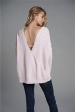 Load image into Gallery viewer, Rib-Knit Surplice Reversible Sweater

