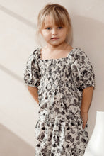 Load image into Gallery viewer, ODDI Girls Printed Smocked Square Neck Dress
