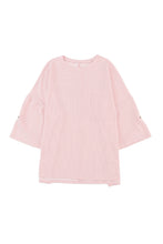 Load image into Gallery viewer, Round Neck Ribbed Long Sleeve Blouse with Pocket
