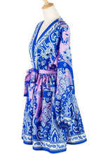 Load image into Gallery viewer, Bohemian Button Down Balloon Sleeve Belted Mini Dress
