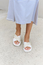 Load image into Gallery viewer, Forever Link Studded Cross Strap Sandals in White
