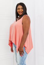 Load image into Gallery viewer, Zenana Feel The Sun Full Size Shark Bite Hem Top
