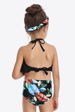 Load image into Gallery viewer, Printed Layered Halter Neck Two-Piece Swim Set

