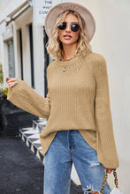 Load image into Gallery viewer, Raglan Sleeve Waffle Knit Sweater

