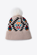 Load image into Gallery viewer, Geometric Pom-Pom Cuffed Beanie
