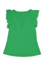 Load image into Gallery viewer, Deep V Lace Butterfly Sleeve Top
