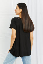 Load image into Gallery viewer, Celeste You Grow Girl Full Size Floral V-Neck Top in Black
