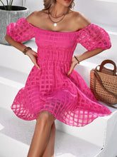 Load image into Gallery viewer, Off-Shoulder A-Line Mini Dress
