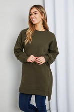 Load image into Gallery viewer, Zenana Full Size High-Low Drop Shoulder Sweatshirt
