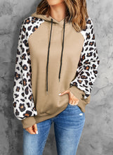 Load image into Gallery viewer, Leopard Raglan Sleeve Hoodie
