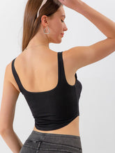 Load image into Gallery viewer, Cropped Denim Tank with Seam Detail
