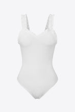 Load image into Gallery viewer, Ribbed Ruffle Trim Sleeveless Bodysuit
