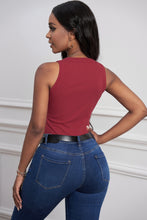 Load image into Gallery viewer, Round Neck Ribbed Tank Top
