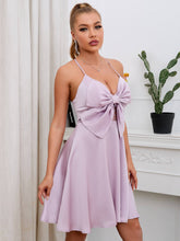 Load image into Gallery viewer, Bow Detail Halter Neck Mini Dress
