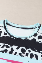 Load image into Gallery viewer, Animal Print Round Neck Tee Shirt
