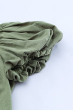 Load image into Gallery viewer, Ruched Short Puff Sleeve Cropped Top
