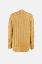 Load image into Gallery viewer, Cable-Knit Button Down V-Neck Cardigan
