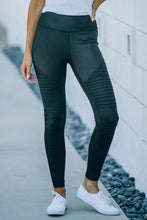 Load image into Gallery viewer, Pleated Detail Elastic Waistband Yoga Leggings DIBS 512
