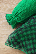 Load image into Gallery viewer, Girls Checkered Bow Detail Spliced Dress
