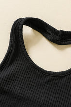 Load image into Gallery viewer, Girls Ribbed Tank and Leopard Culottes Set
