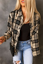 Load image into Gallery viewer, Plaid Button Front Shirt with Breast Pocket
