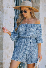 Load image into Gallery viewer, Printed Flounce Sleeve Off-Shoulder Romper
