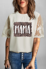 Load image into Gallery viewer, Embroidery Round Neck Short Sleeve MAMA Graphic Blouse
