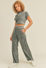 Load image into Gallery viewer, Kimberly C Full Size Cropped Polo Shirt and Wide Leg Pants Set
