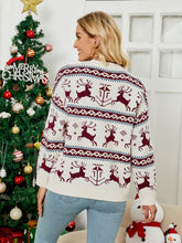 Load image into Gallery viewer, Christmas Reindeer Dropped Shoulder Sweater
