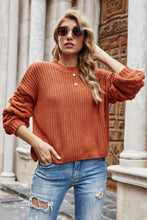 Load image into Gallery viewer, Weekend Style Rib-Knit Dropped Shoulder Sweater
